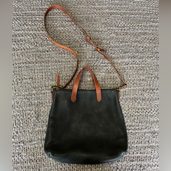 Madewell Black and Brown Leather Transport Tote - Picture 1 of 7